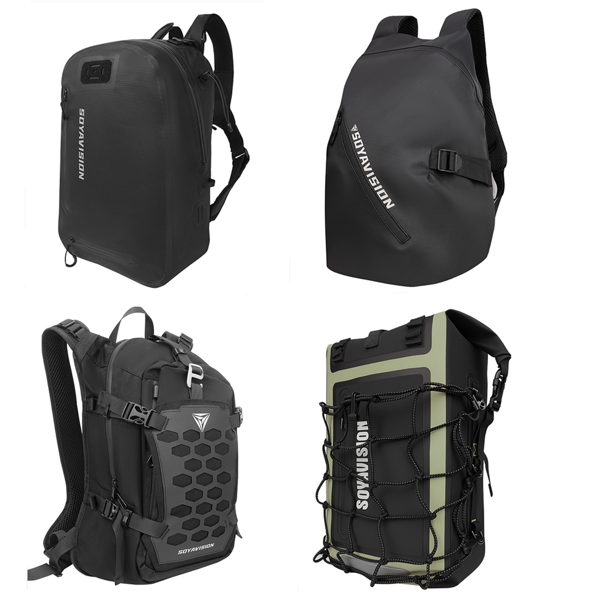 Motorcycle Gear Backpack - SOYAVISION Riding Helmet Backpack for Motorcycle
